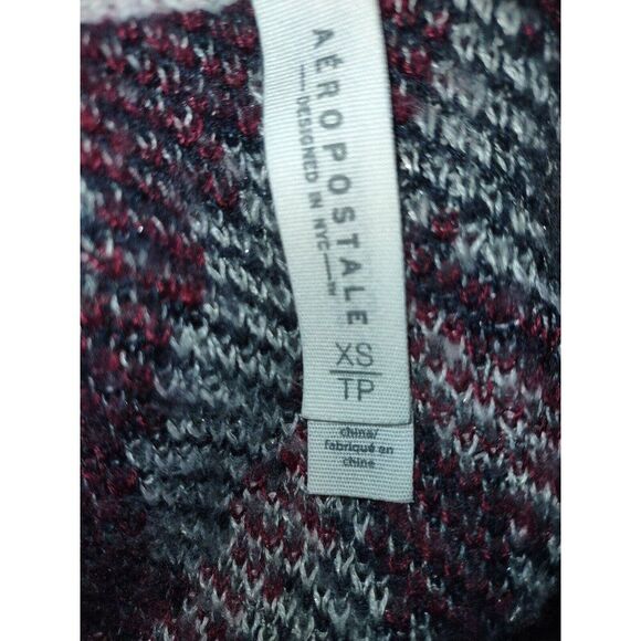 5/$25 Sz XS Womens Blue Maroon Aztec Southwest Open Front Cardigan - Picture 3 of 4